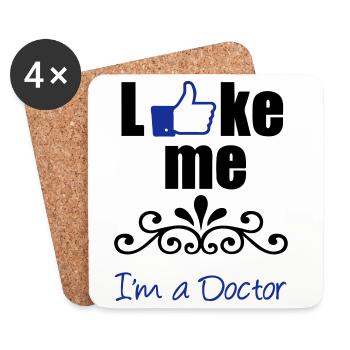 Like the Doctor - Coasters (set of 4) - white - Front