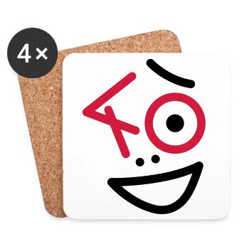 Wow, 40 years! - Coasters (set of 4) - white - Front