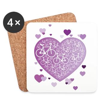 Artistic cycling, artistic cycling, indoor cycling - Coasters (set of 4) - white - Front