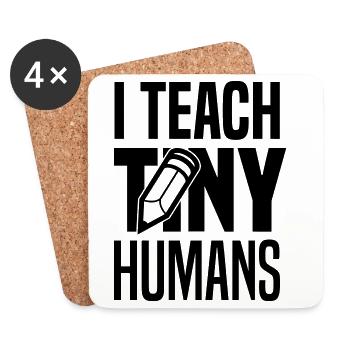 I teach tiny humans - Untersetzer (4er-Set) - Weiß - Vorne