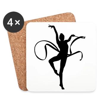 Rhythmic gymnastics - Coasters (set of 4) - white - Front