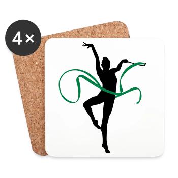 Rhythmic gymnastics - Coasters (set of 4) - white - Front