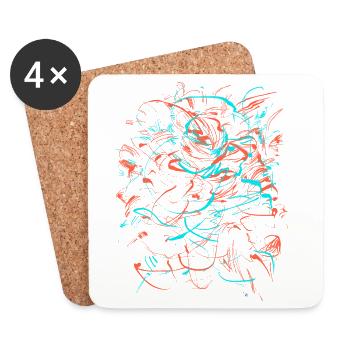 Tartarus / Abstract Fantasy - Coasters (set of 4) - white - Front
