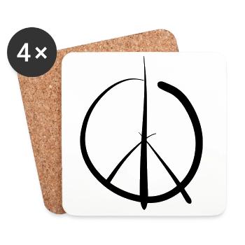 Peace - Coasters (set of 4) - white - Front