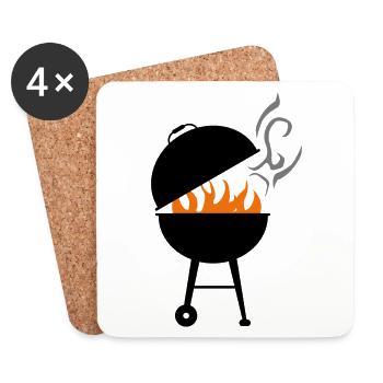 Grill - Untersetzer (4er-Set) - Weiß - Vorne