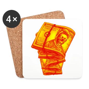 Dollars - Dessous de verre (lot de 4) - blanc - Devant