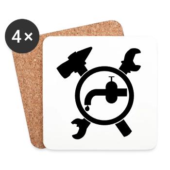 Plumber Sanitary Installer - Coasters (set of 4) - white - Front