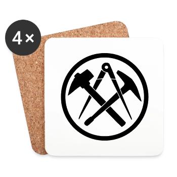 Roofer Craft Sign Guild Sign - Coasters (set of 4) - white - Front