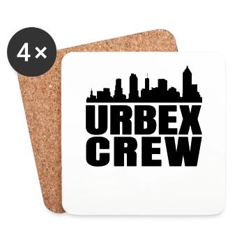 Urbex Crew Cityscape Gift Lost Places Urbexer - Coasters (set of 4) - white - Front