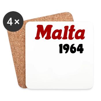 Malta 1964 - Untersetzer (4er-Set) - Weiß - Vorne