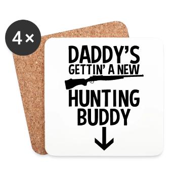 Pregnancy Hunting Pregnant Hunting - Coasters (set of 4) - white - Front