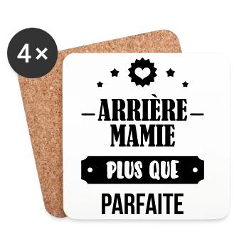 Arrière Mamie Mamy Grand-Mère Grand Mere - Coasters (set of 4) - white - Front
