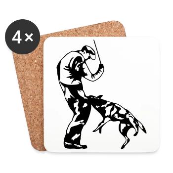 Sports bite (D) - Coasters (set of 4) - white - Front