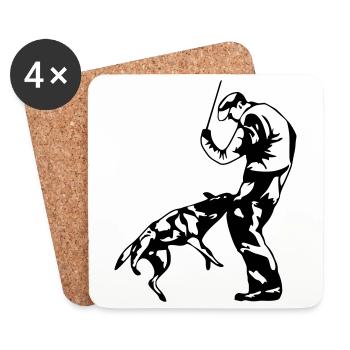 Sports bite (G) - Coasters (set of 4) - white - Front