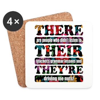 People Who Didn't Listen To Their Teacher's Gramma - Coasters (set of 4) - white - Front