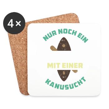 Kanusucht - Kanu - Untersetzer (4er-Set) - Weiß - Vorne