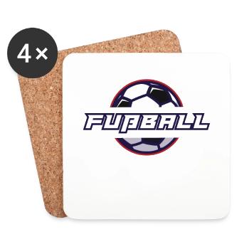 Fußball - Fußball - Untersetzer (4er-Set) - Weiß - Vorne