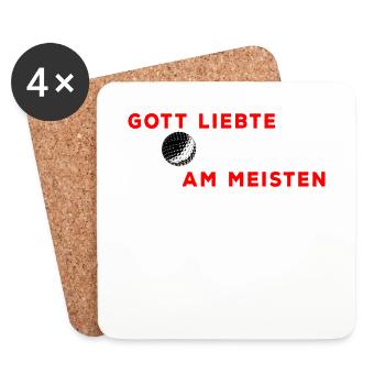 God Loves Golfers Best - Golfsport - Untersetzer (4er-Set) - Weiß - Vorne