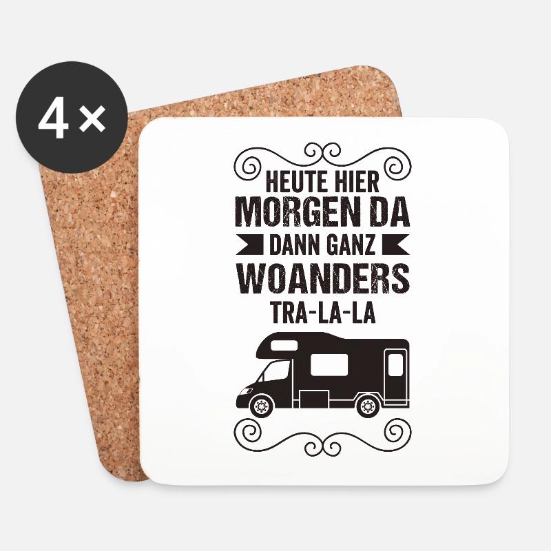 Wohnmobil - Untersetzer (4er-Set) - Weiß
