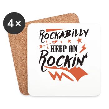 Rockabilly - Coasters (set of 4) - white - Front
