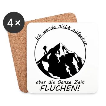 Hiking saying - Coasters (set of 4) - white - Front