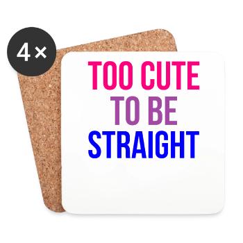 Bisexuel Gay LGBT Pride - Dessous de verre (lot de 4) - blanc - Devant