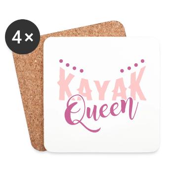 Kayak Queen - Cool kayak outfit - Coasters (set of 4) - white - Front