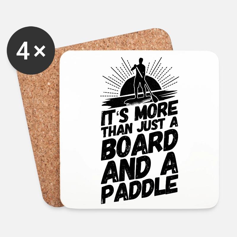 Stand Up Paddling Sup Spruch Witzig - Untersetzer (4er-Set) - Weiß
