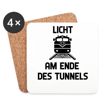 Licht am Ende des Tunnels - Untersetzer (4er-Set) - Weiß - Vorne
