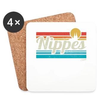 Nippes Veedel Cologne Quarter Retro Vintage Surfer - Coasters (set of 4) - white - Front