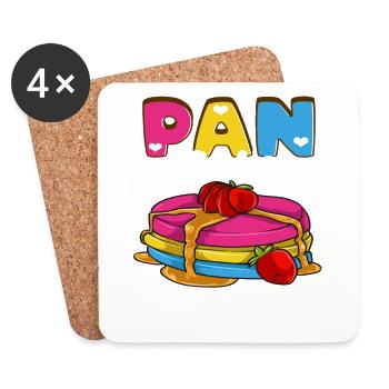 Pansexual Pan Cake Pun Pansexual Parody - Coasters (set of 4) - white - Front