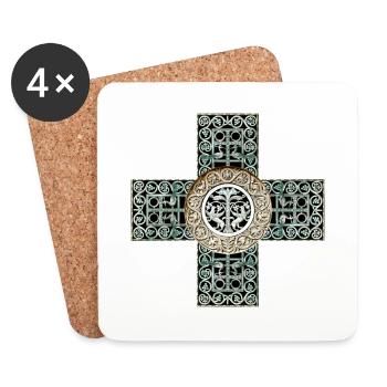 Byzantium Peacocks Mythology - Coasters (set of 4) - white - Front