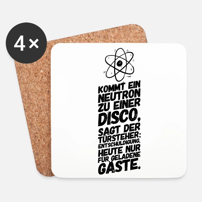 Physik Chemie Neutron Spruch - Untersetzer (4er-Set) - Weiß