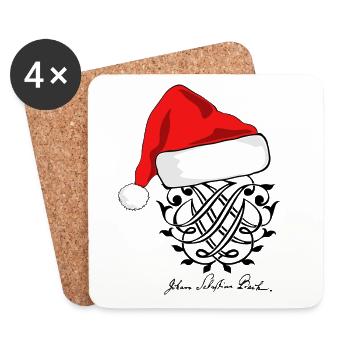 Noël avec Johann Sebastian Bach - Dessous de verre (lot de 4) - blanc - Devant