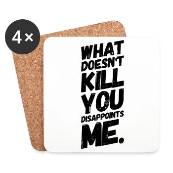 Cheeky sayings joke black humor II - Coasters (set of 4) - white - Front