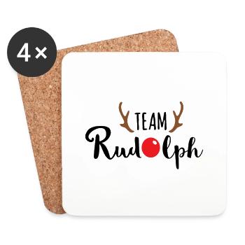 Team Rudolph - Coasters (set of 4) - white - Front