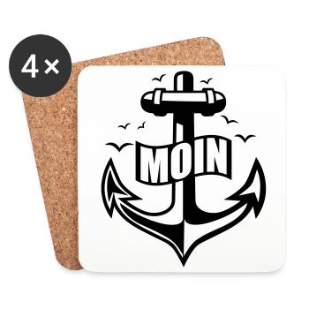 106 MOIN Anker Möwen - Untersetzer (4er-Set) - Weiß - Vorne