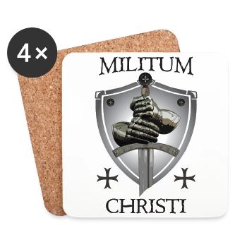 Templar + Militum Christi - Coasters (set of 4) - white - Front