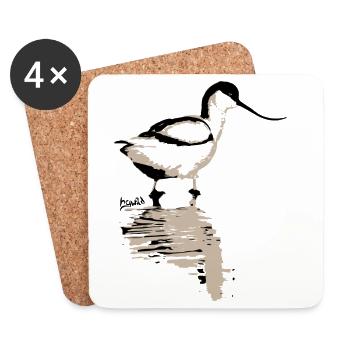 East Frisia Collection: Saber Beaks - Coasters (set of 4) - white - Front