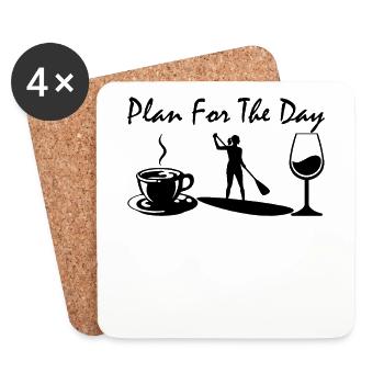 Plan For The Day - Coasters (set of 4) - white - Front