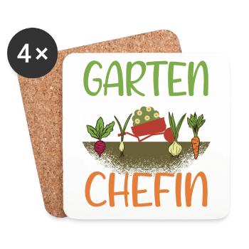 Garten Chefin - Untersetzer (4er-Set) - Weiß - Vorne