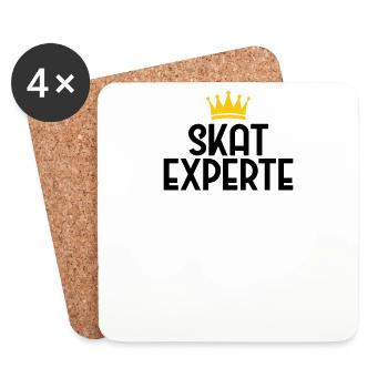 Skat Experte Kartenspiel - Kartenspiel - Skat - Ka - Untersetzer (4er-Set) - Weiß - Vorne