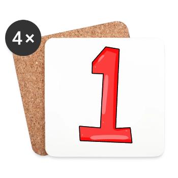 1 - Coasters (set of 4) - white - Front