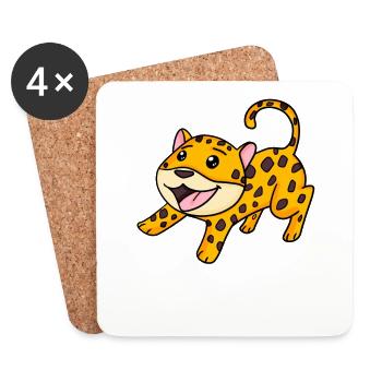 Jaguar - Dessous de verre (lot de 4) - blanc - Devant