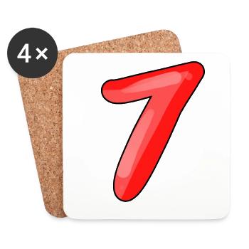 7 - Untersetzer (4er-Set) - Weiß - Vorne