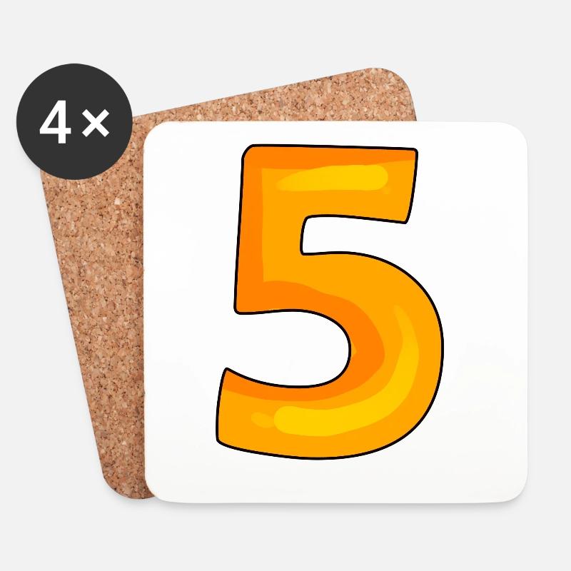 5 - Untersetzer (4er-Set) - Weiß