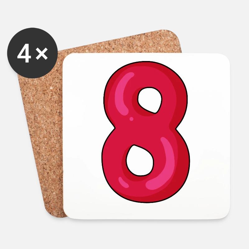 8 - Untersetzer (4er-Set) - Weiß