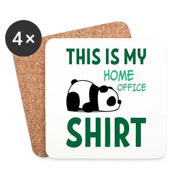 Inutile social contact cadeau de bureau humour - Dessous de verre (lot de 4) - blanc - Devant