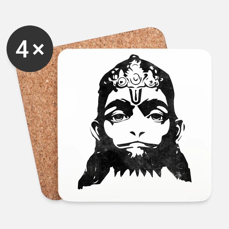 hanuman ji - Untersetzer (4er-Set) - Weiß