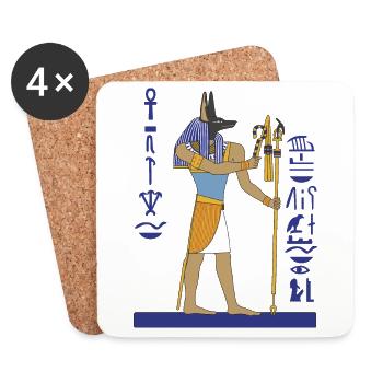 Anubis - Coasters (set of 4) - white - Front